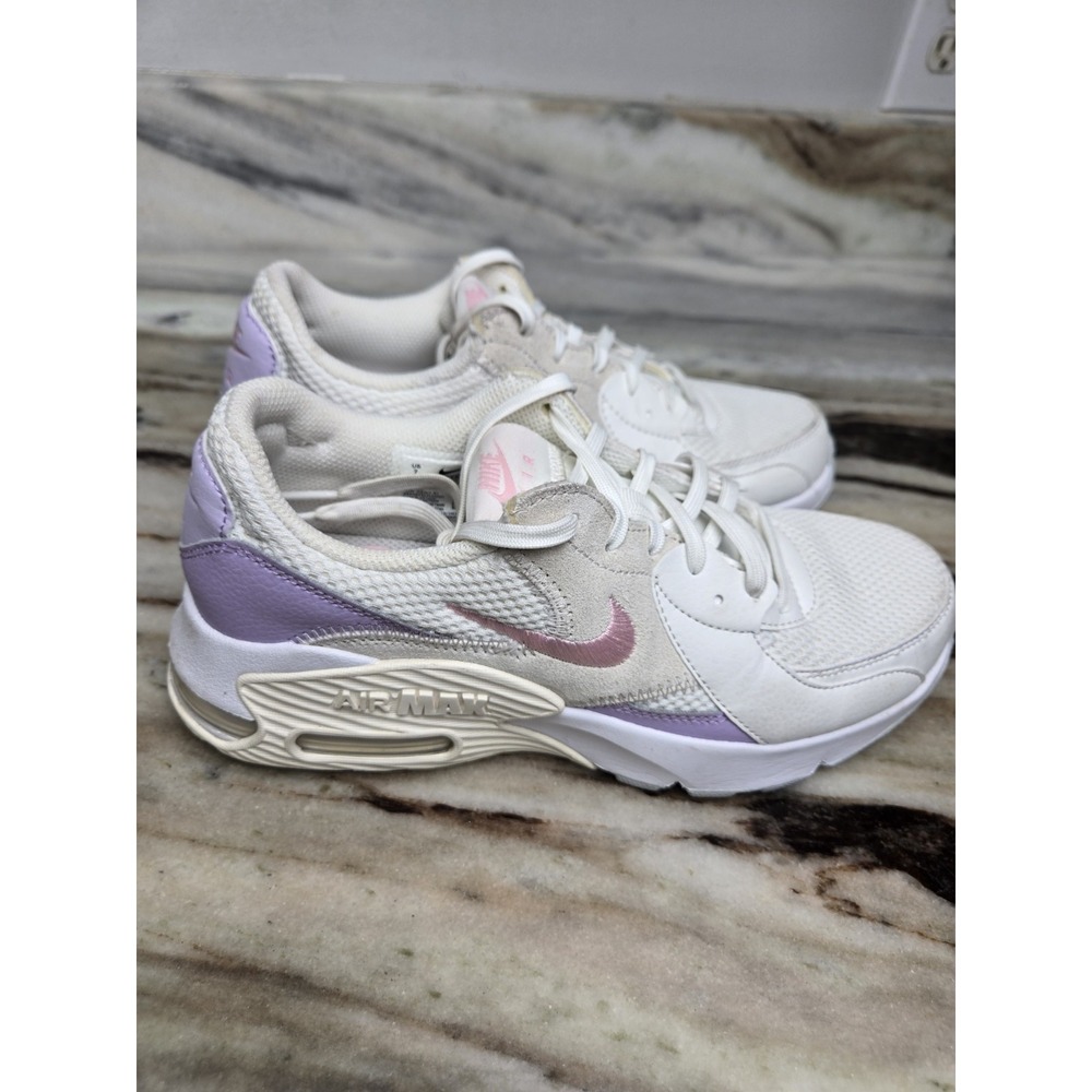 Nike Women’s Athletic Sneakers in White with Lavender and Pink Accents